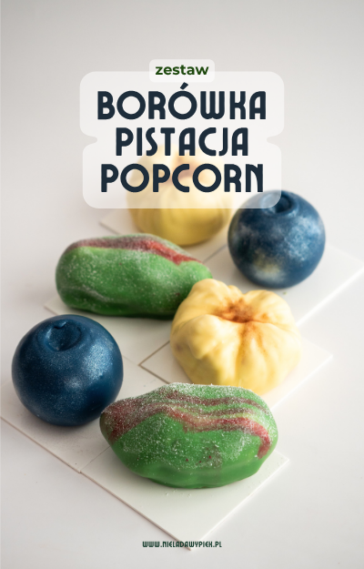 Zestaw: Borówka, Pistacja, Popcorn